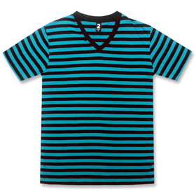 Stripey, Turquoise Top