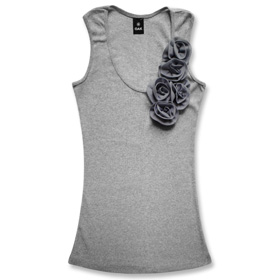 Grey Roses Top